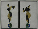 Dancers by Theo van Doesburg — shapes oil painting wall art, Constructivism