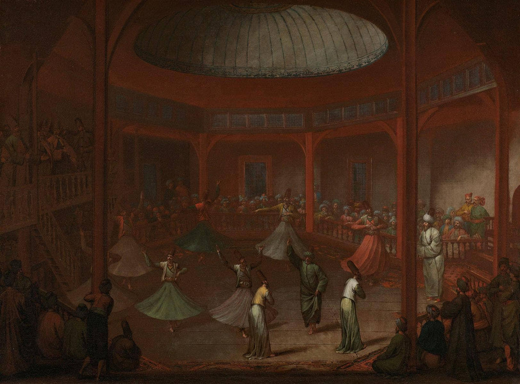 Dancing dervishes by Jean Baptiste Vanmour — hand-painted cultural oil painting reproduction on canvas