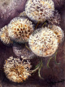 Dandelions by Claude Monet — hand-painted botanical oil painting reproduction on canvas