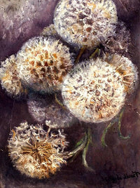 Dandelions by Claude Monet — hand-painted botanical oil painting reproduction on canvas