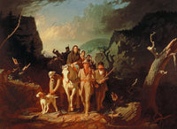 Daniel Boone Escorting Settlers Through the Cumberland Gap by George Caleb Bingham — hand-painted cultural oil painting reproduction on canvas