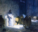 Daniel in the Lions' Den by Henry Ossawa Tanner — group oil painting wall art, Impressionism