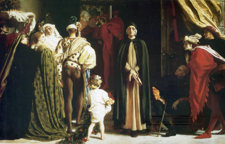 Dante in Exile by Frederic Leighton — hand-painted portrait oil painting reproduction on canvas