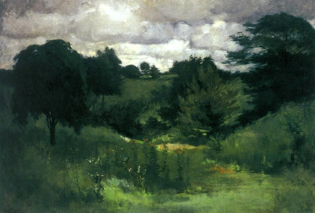 Dark Trees, Cincinnati by John Henry Twachtman — hand-painted botanical oil painting reproduction on canvas