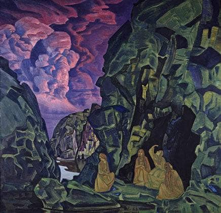 Daughters of Earth by Nicholas Roerich — hand-painted abstract oil painting reproduction on canvas