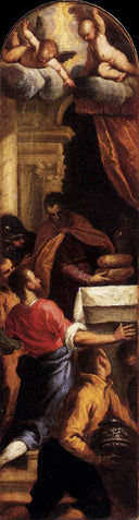 David and Achimelech by Palma il Giovane, portraits oil painting wall art, Mannerism Late Renaissance