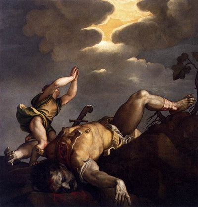 David and Goliath in bedroom