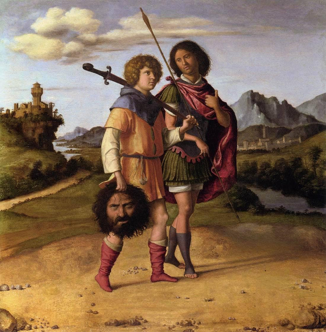 David and Jonathan by Cima da Conegliano — hand-painted portrait oil painting reproduction on canvas