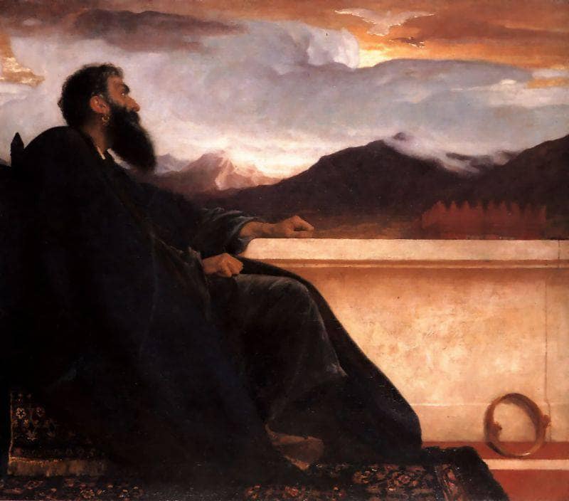David by Frederic Leighton — hand-painted landscape oil painting reproduction on canvas