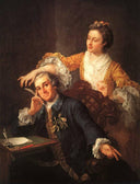 David Garrick and his Wife by William Hogarth — group oil painting wall art, Rococo