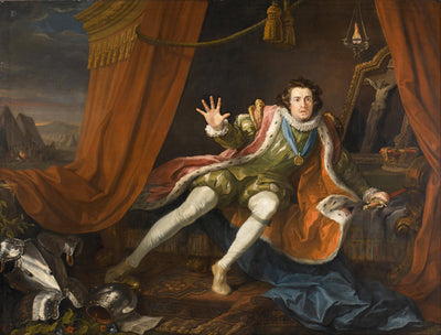 David Garrick as Richard III in kitchen