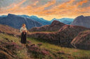 Dawn by Hans Dahl — rural oil painting wall art, Romanticism