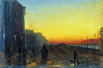 Dawn in St. Petersburg in master bedroom