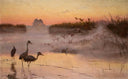 Dawn. The Kingdom of Birds by Józef CheÅmoÅski — hand-painted animal oil painting reproduction on canvas