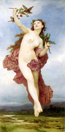 Day by William-Adolphe Bouguereau, vintage oil painting wall art, Academicism