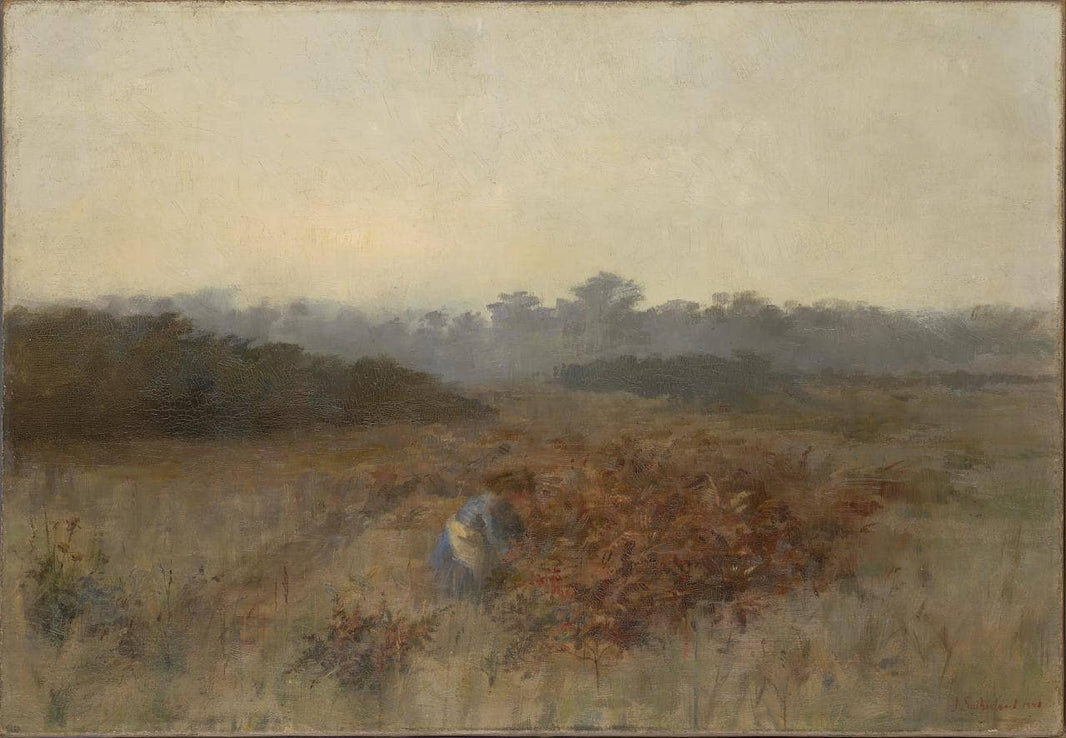 Numb fingers working while the eye of morn is yet bedimmed with tears by Jane Sutherland — hand-painted landscape oil painting reproduction on canvas