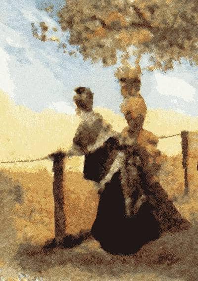 In Longchamp by Giuseppe de Nittis — hand-painted portrait oil painting reproduction on canvas
