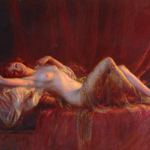 A reclining exotic beauty