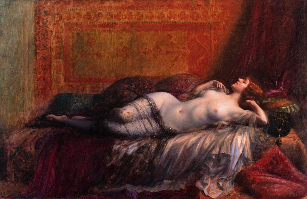Odalisque by Delphin Enjolras — hand-painted portrait oil painting reproduction on canvas