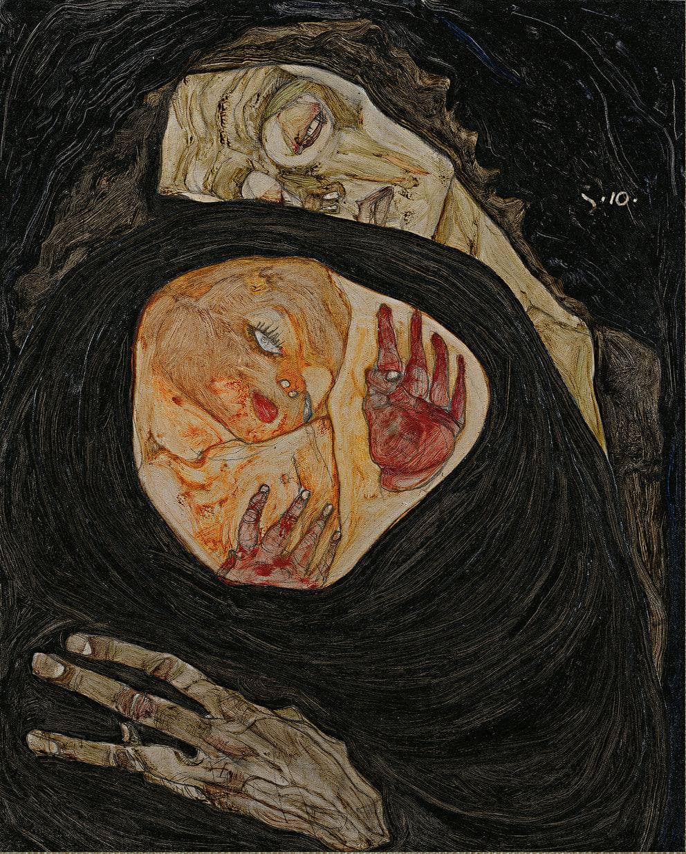 Dead Mother by Egon Schiele — hand-painted abstract oil painting reproduction on canvas