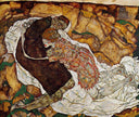 Death and the Maiden by Egon Schiele — hand-painted abstract oil painting reproduction on canvas