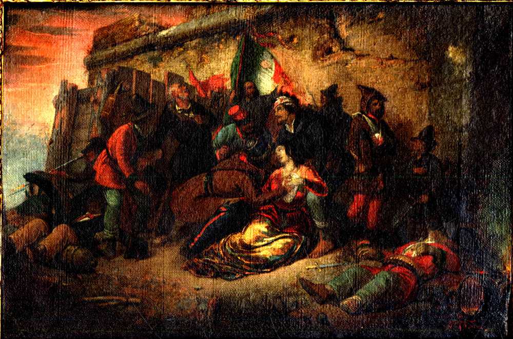 Death of Colomba Antonietti, Patriot, in Rome - Gerolamo Induno