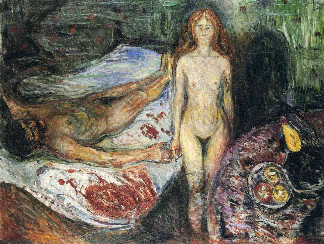 Death of Marat I by Edvard Munch — hand-painted cultural oil painting reproduction on canvas