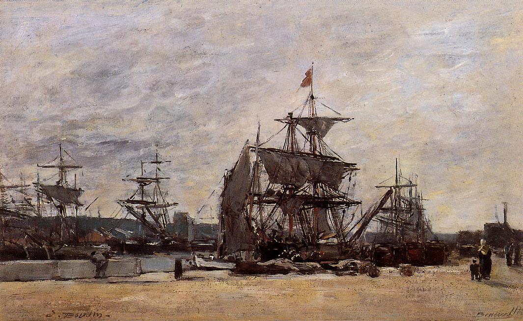 Deauville, Docked Boats - Eugene Boudin