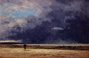 Deauville, Low Tide by Eugene Boudin — hand-painted eco oil painting reproduction on canvas