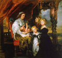 Deborah Kip, Wife of Sir Balthasar Gerbier, and Her Children by Peter Paul Rubens — group oil painting wall art, Baroque