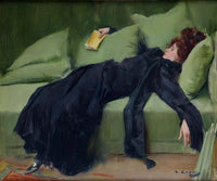 Decadent young woman. After the dance by Ramon Casas — hand-painted abstract oil painting reproduction on canvas