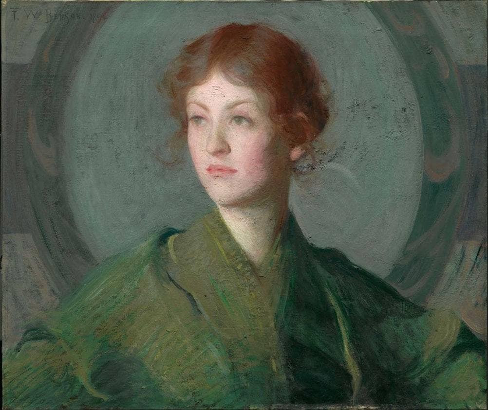 Decorative Head by Frank W. Benson — hand-painted portrait oil painting reproduction on canvas