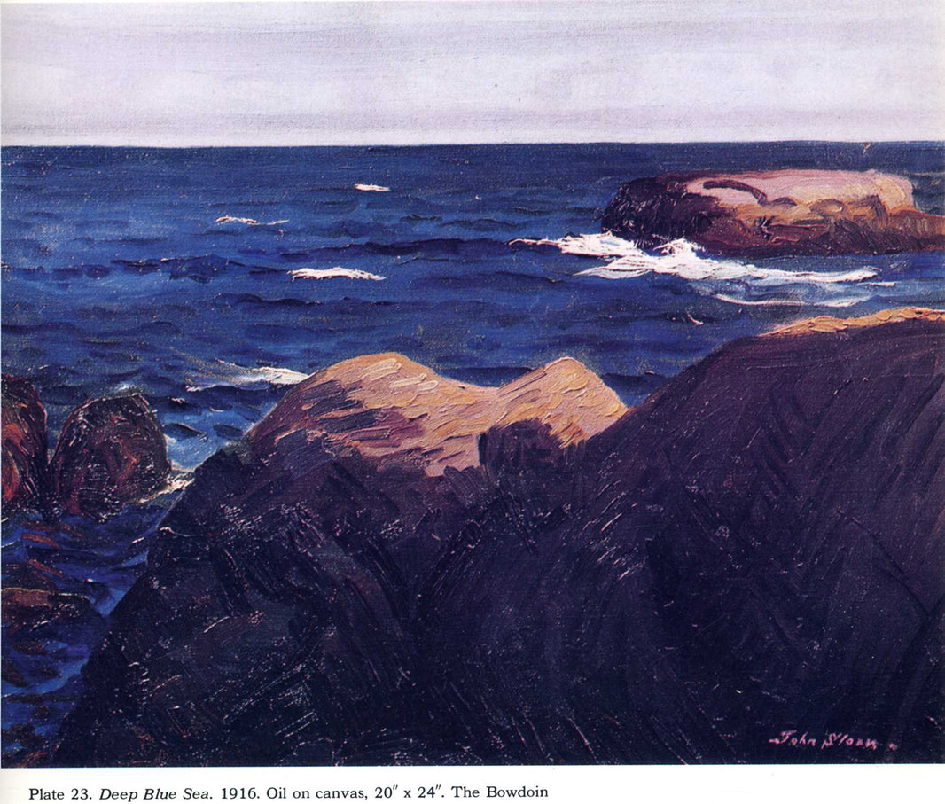 Deep Blue Sea by John French Sloan — hand-painted landscape oil painting reproduction on canvas