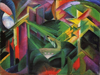 Deer in a Monastery Garden by Franz Marc — hand-painted abstract oil painting reproduction on canvas