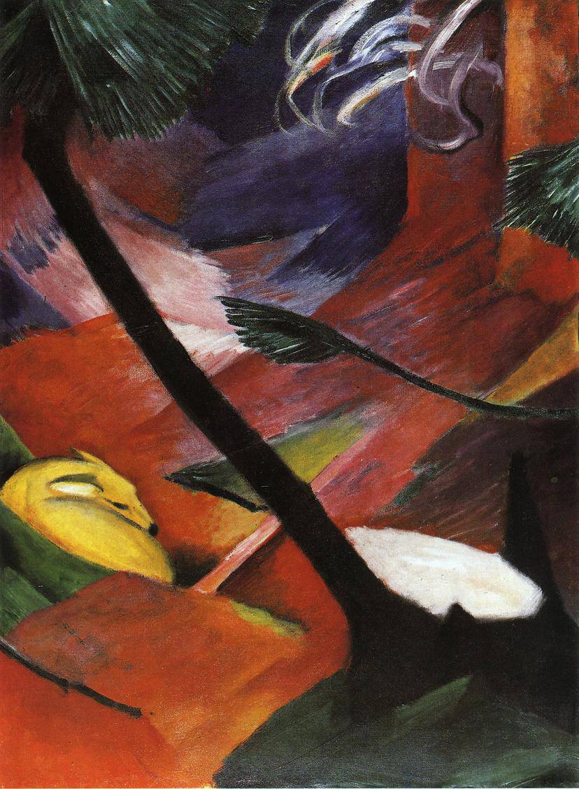 Deer in the Forest II - Franz Marc