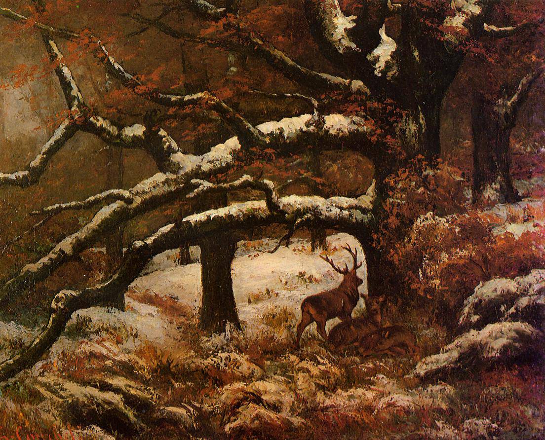 Deer Shelter - Gustave Courbet