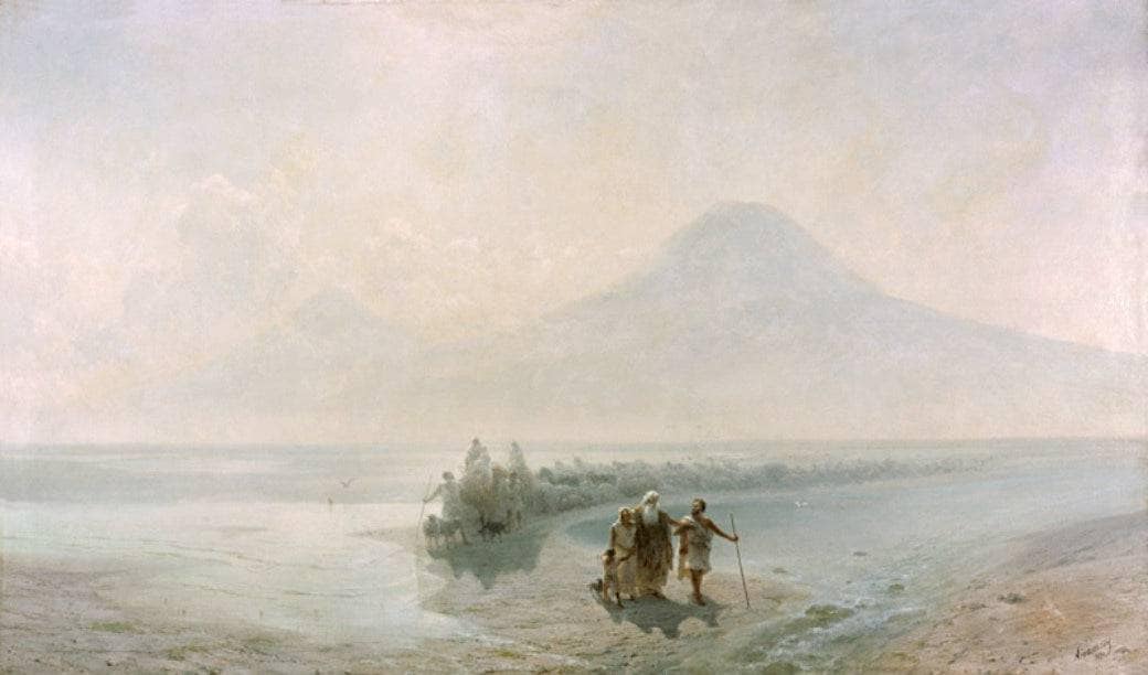 Dejection of Noah from mountain Ararat