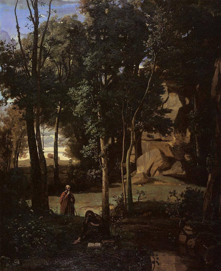 Democritus and the Abderiti by Camille Corot — hand-painted botanical oil painting reproduction on canvas