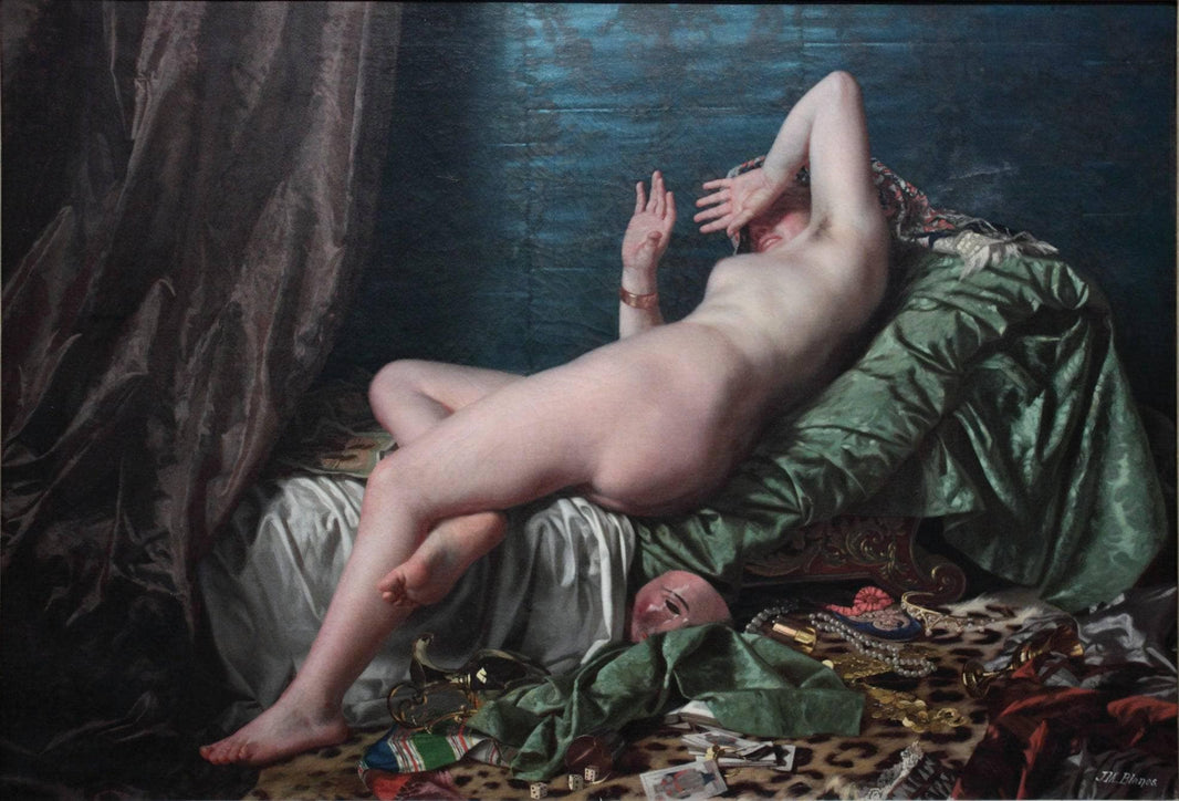 Demon, World and Flesh by Juan Manuel Blanes — hand-painted surrealism oil painting reproduction on canvas