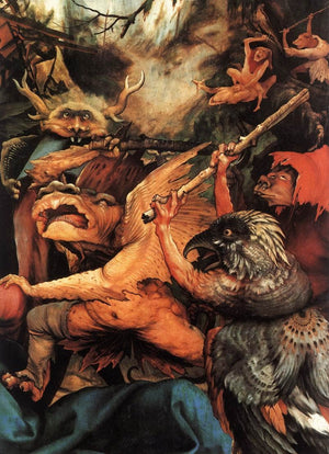 Demons Armed with Sticks (detail from the Isenheim Altarpiece) - Matthias Grünewald