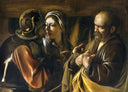 Denial of Saint Peter by Caravaggio — hand-painted portrait oil painting reproduction on canvas