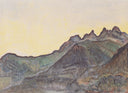 Dents du Midi by Ferdinand Hodler — valley oil painting wall art, Symbolism