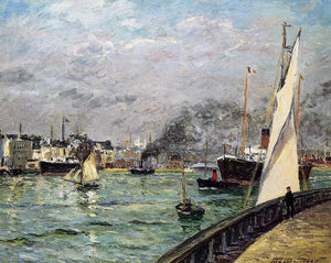 Departure of a Cargo Ship - Maxime Maufra