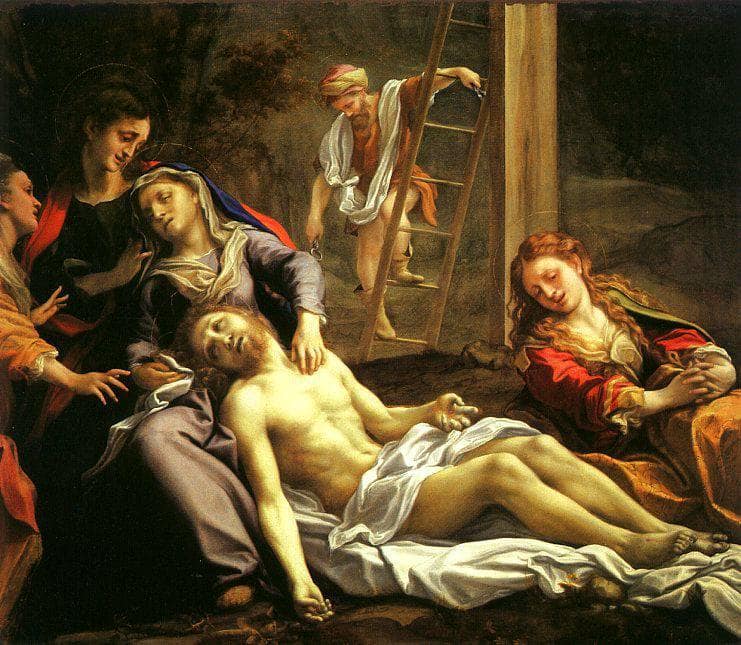 Deposition by Correggio — hand-painted cultural oil painting reproduction on canvas