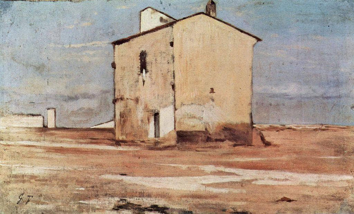 The flaying in Livorno by Giovanni Fattori — hand-painted architectural oil painting reproduction on canvas