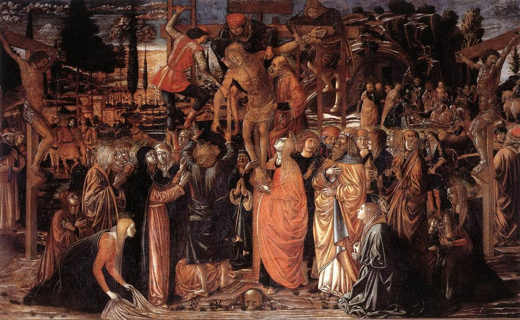 Descent from the Cross by Benozzo Gozzoli — hand-painted cultural oil painting reproduction on canvas