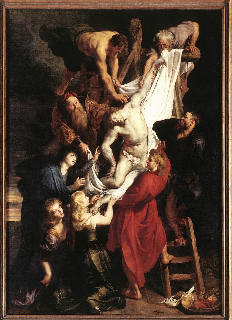 Descent from the Cross (centre panel) by Peter Paul Rubens — hand-painted cultural oil painting reproduction on canvas
