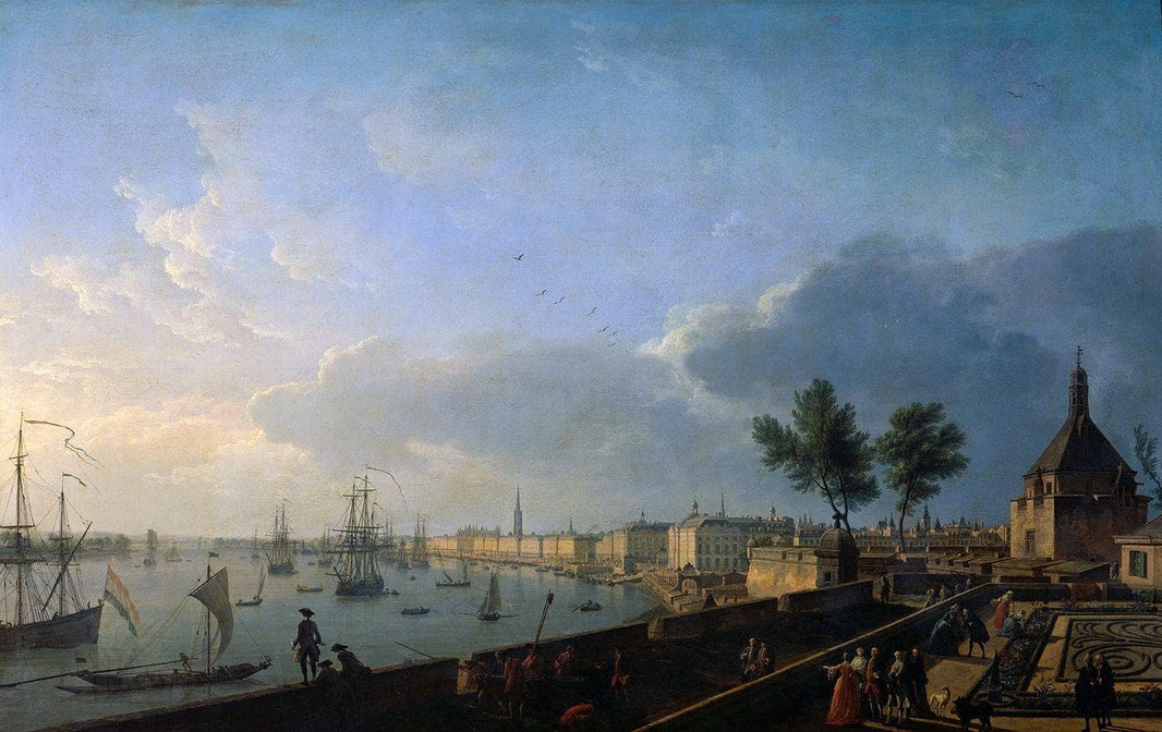 Deuxième vue du port de Bordeaux by Claude-Joseph Vernet — hand-painted landscape oil painting reproduction on canvas