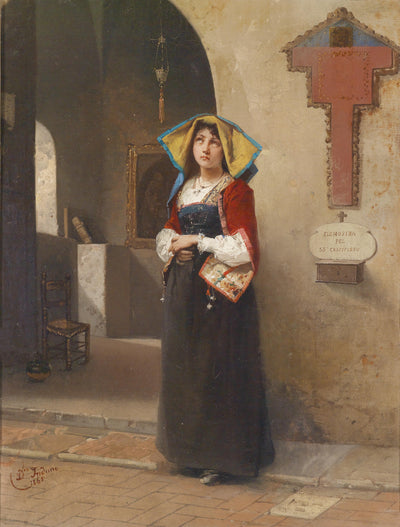 Devoutness by Domenico Induno — oil painting reproduction