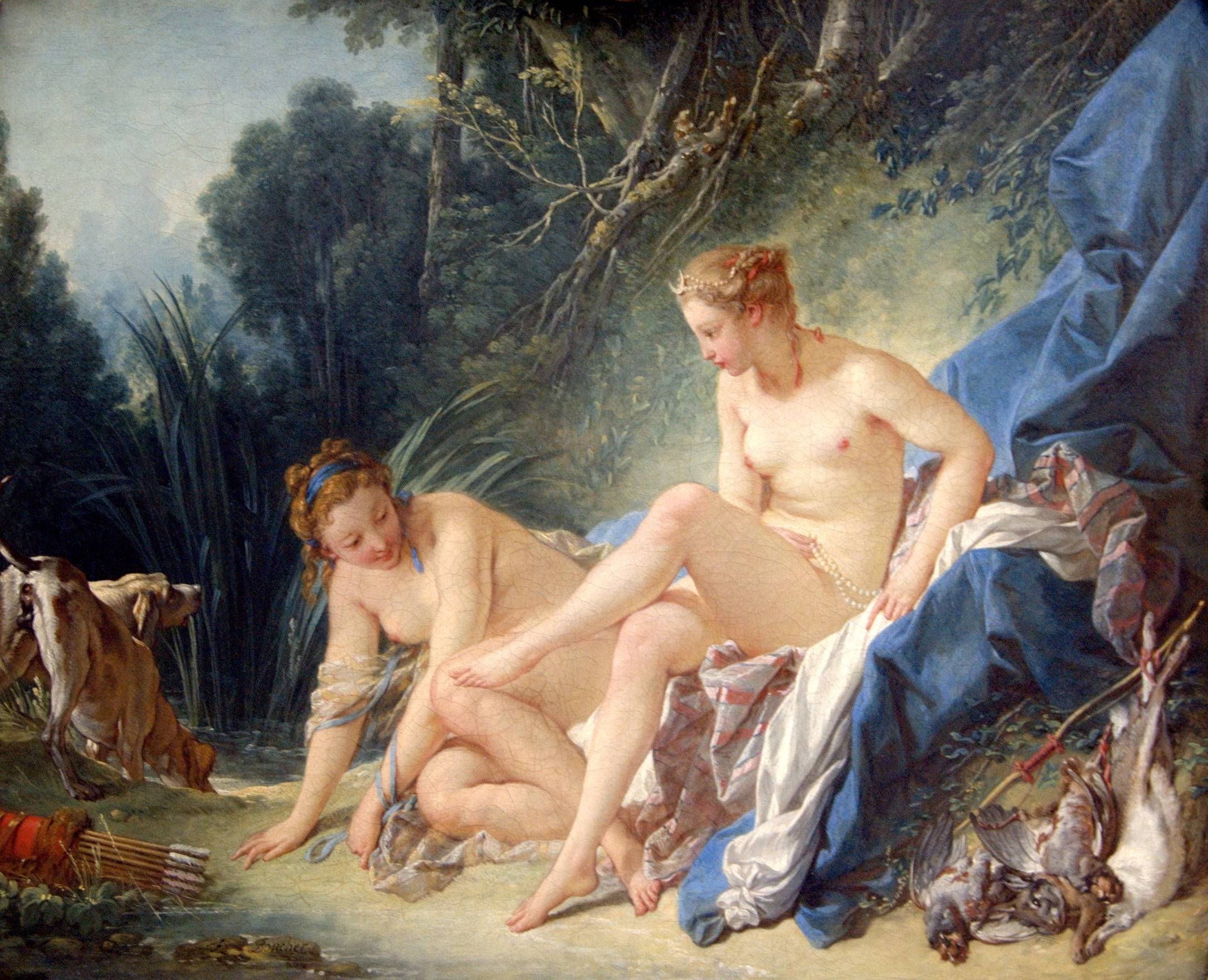 Diana getting out of her bath - Francois Boucher